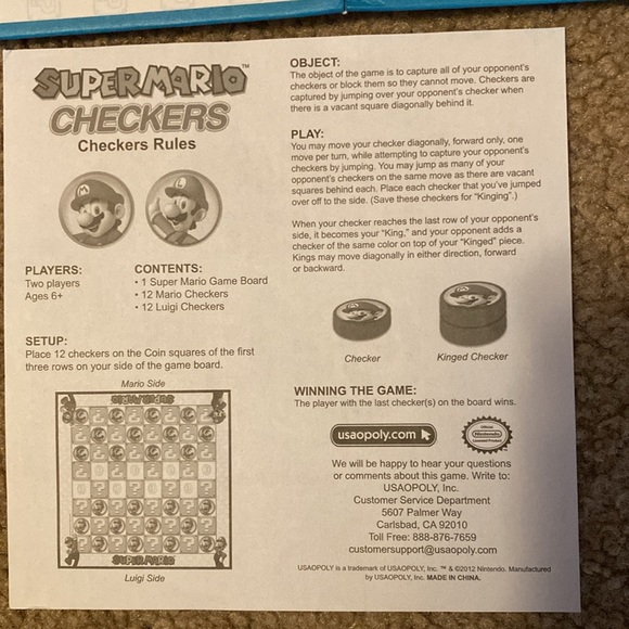 USAopoly super Mario checkers game - Picture 5 of 10